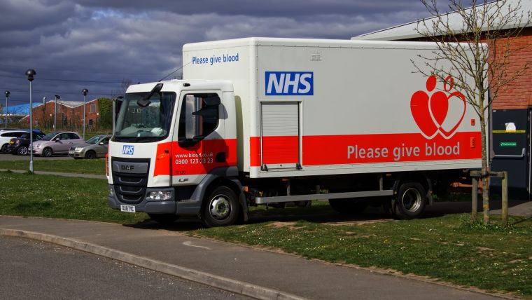 Mobile NHS Blood Donation Vehicle